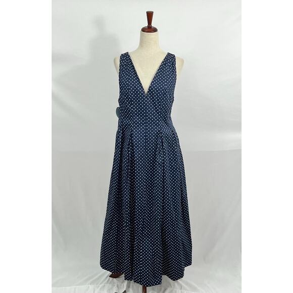HILL HOUSE Sz XL Jacqueline Navy Polka Dot Dress NWT - Picture 9 of 11